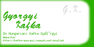 gyorgyi kafka business card